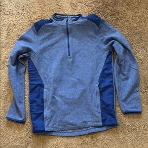 Under Armour Blue Zip Up Sweater Athletic Performance